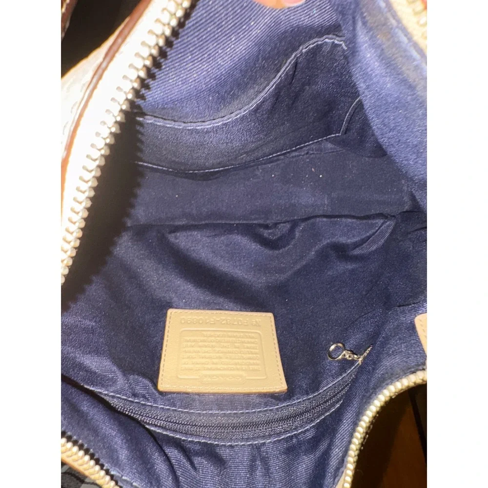 Coach Ergo Hobo Shoulder Bag Cream Pebbled Leather F10890‎ Vintage Unisex